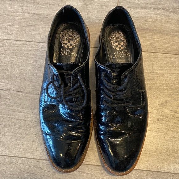 Vince Camuto patent leather oxfords size 36.5 - Picture 1 of 4